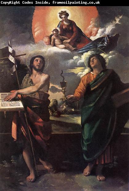 DOSSI, Dosso The Virgin Appearing to Sts John the Baptist and John the Evangelist dfg
